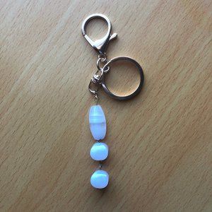 Keychain all white with clasp